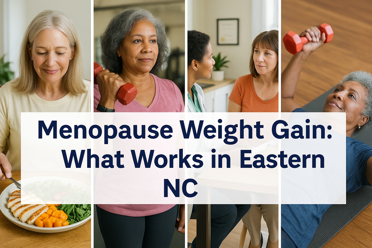 menopause weight gain, perimenopause weight, Greenville NC, Eastern NC, GLP-1, hormone therapy, protein, strength training